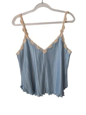 La Perla Vintage Lace Trimmed Pleat Camisole